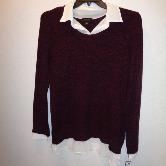 AB Studio Women's Layered Sweater Size XL NWT - Picture 4 of 10